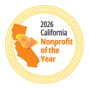 Nonprofit of the year in California logo.