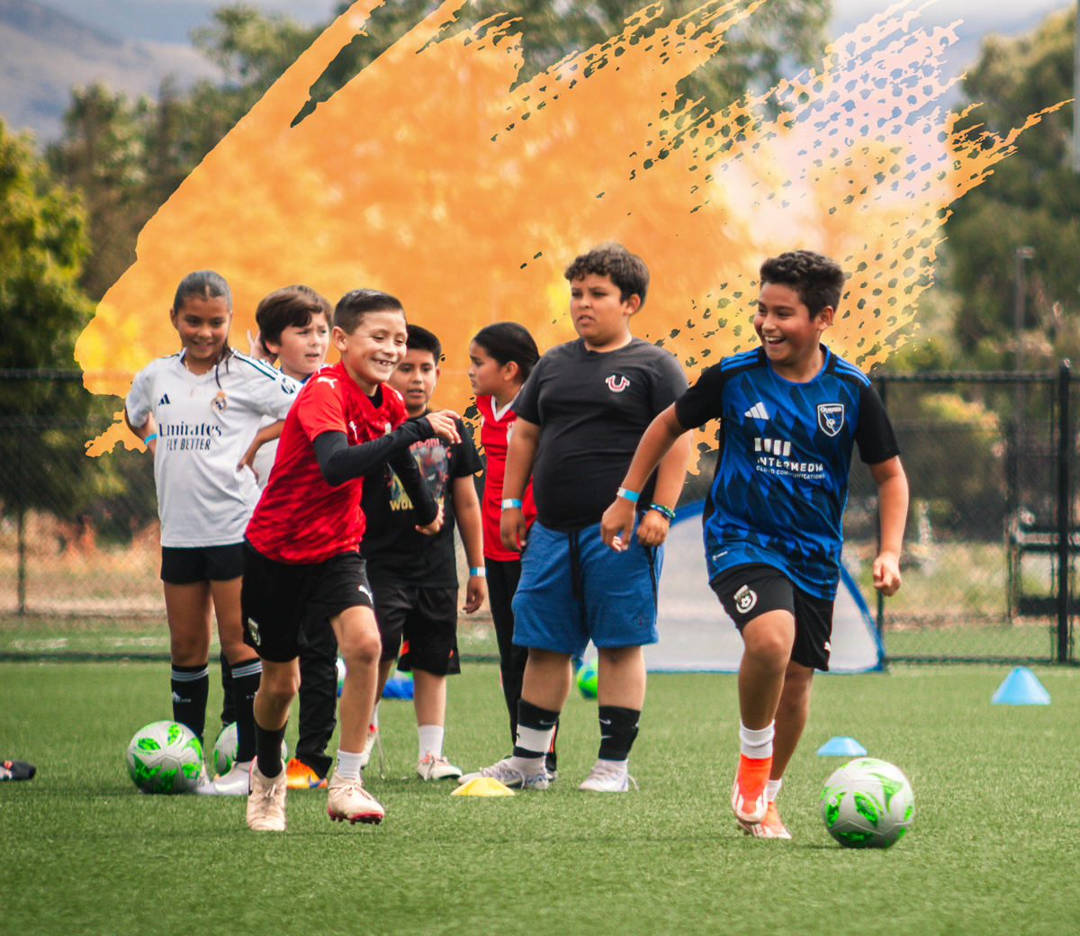 Boys playing soccer at the Salinas Regional Soccer Complex.