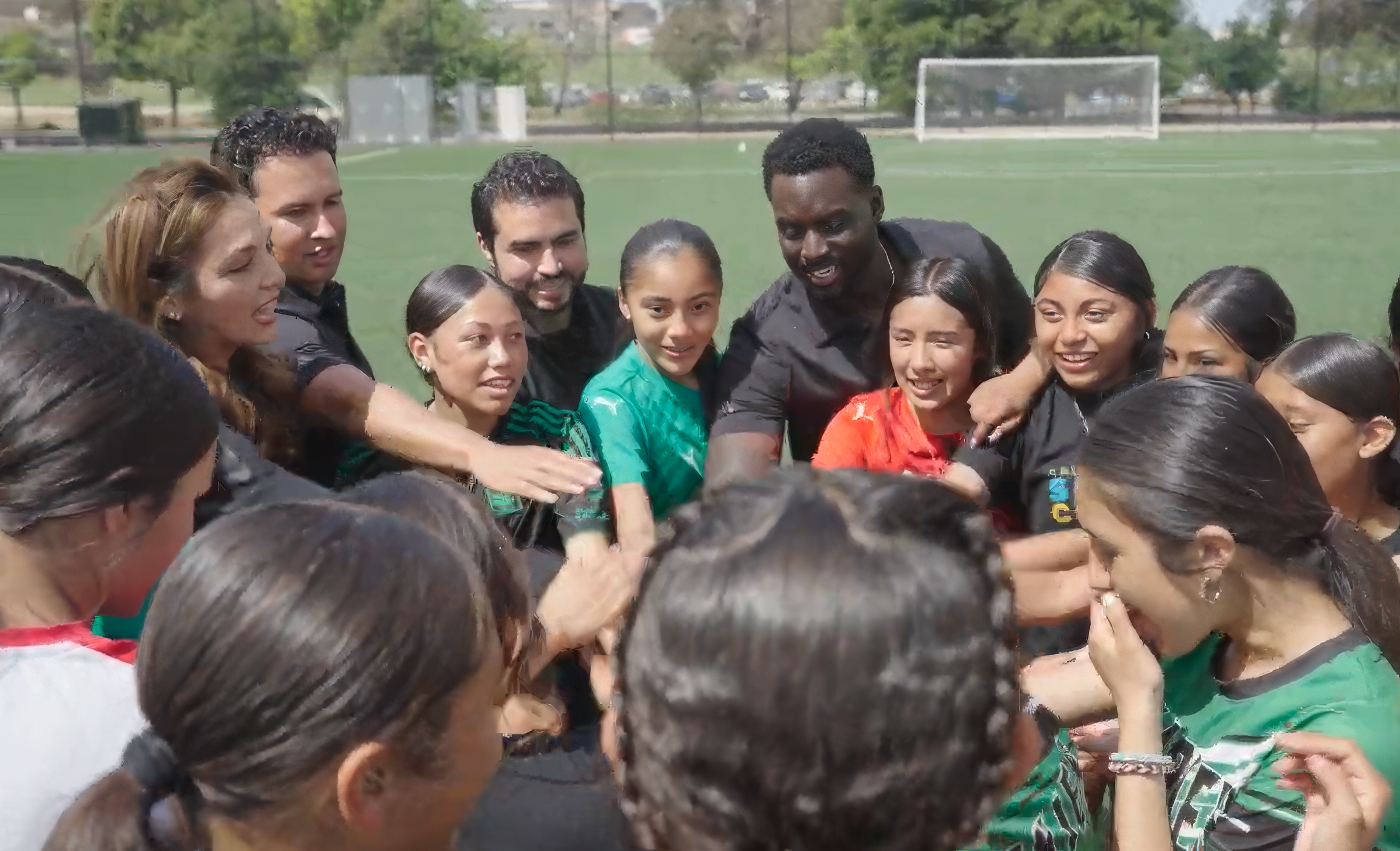Salinas Regional Soccer Complex staff with youth soccer players.