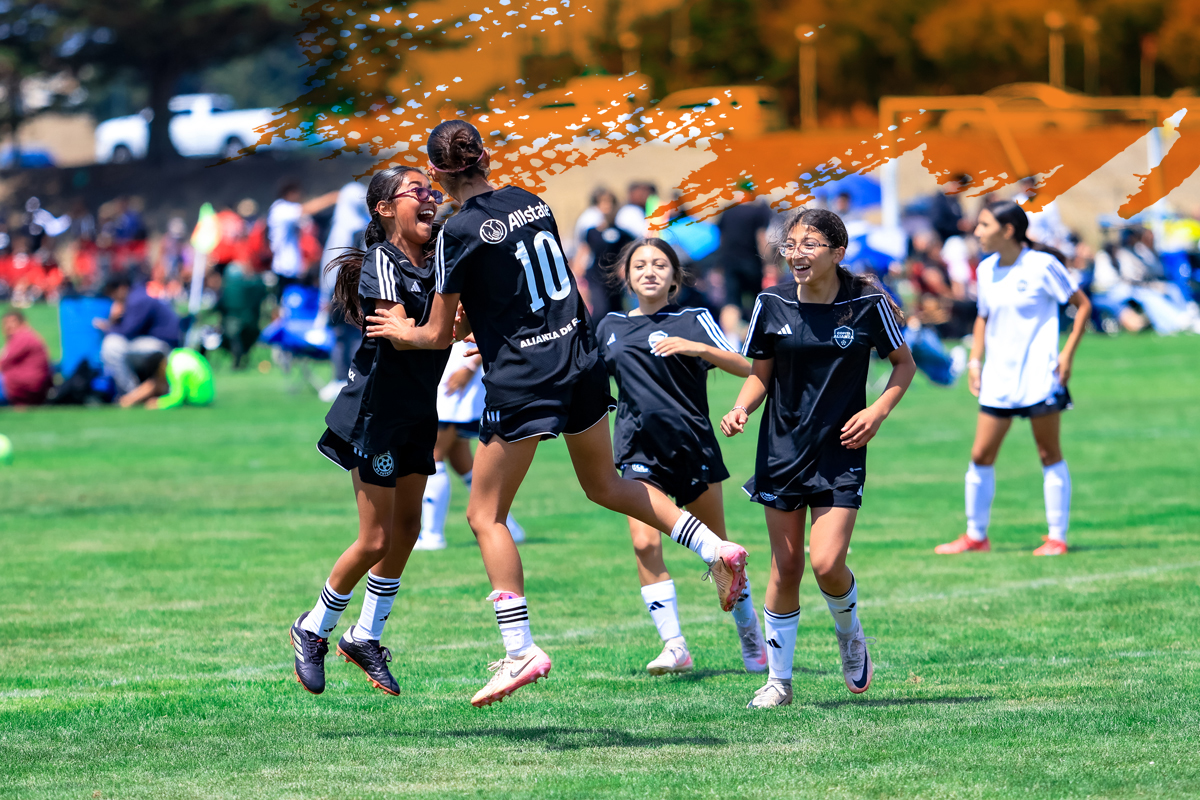 Girls playing soccer at the Salinas Regional Soccer Complex.
